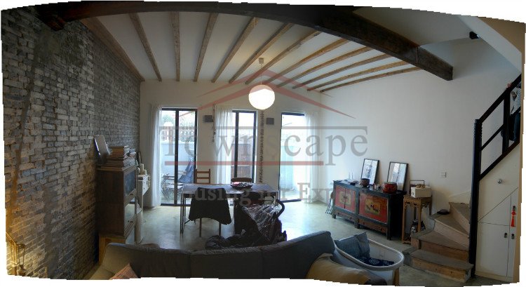 shanghai apartment with terrace for rent in former french concession Renovated old apartment with terrace for rent in the heart of Shanghai
