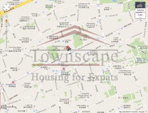 Shanxi road house rent shanghai Renovated and bright old lane house with terrace near Huaihai road