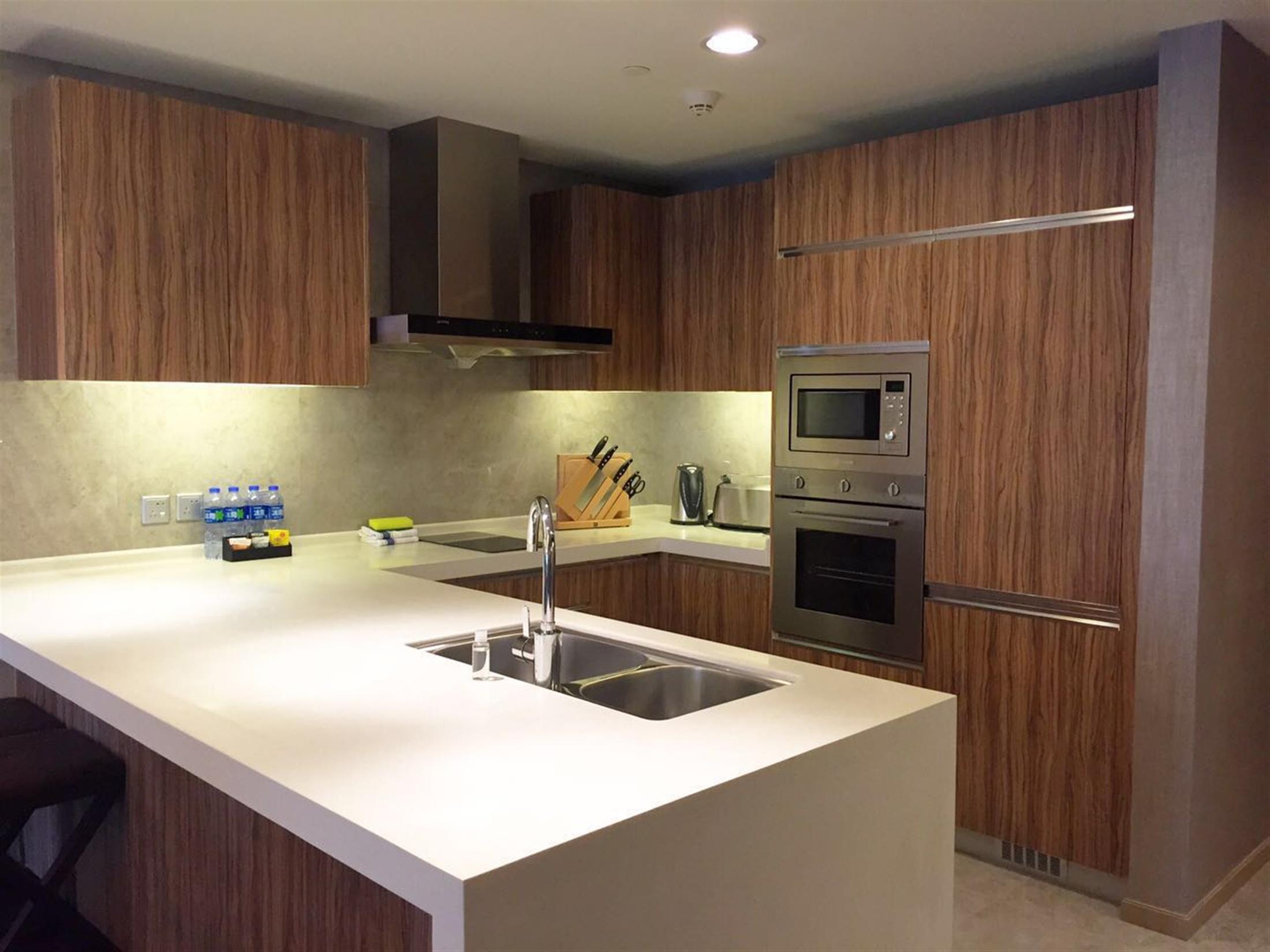 open kitchen Deluxe High-end 2BR FFC Service Apartments