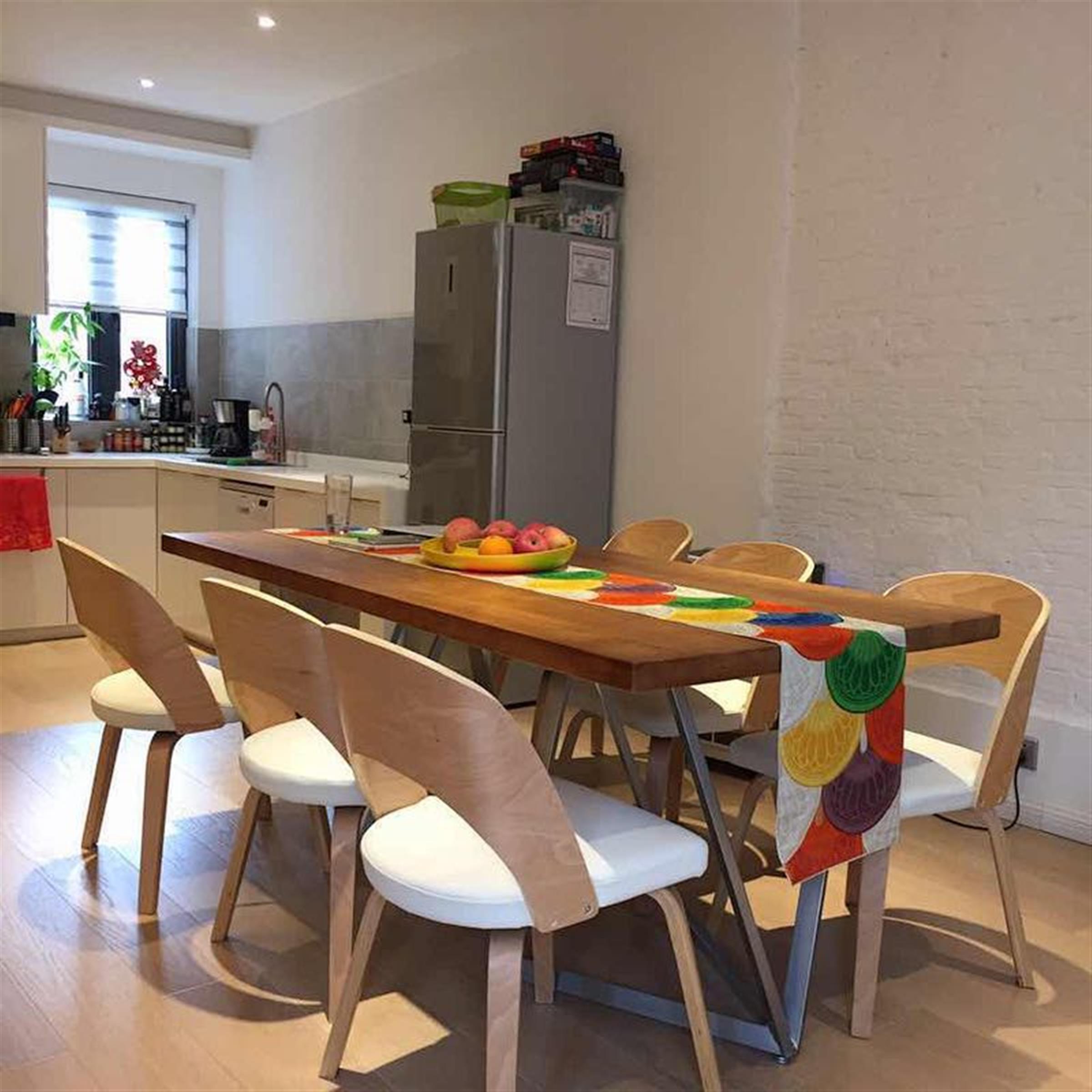 Open Dining Area Bright Western-Style Spacious Lane House Duplex for Rent in Quiet FFC Shanghai