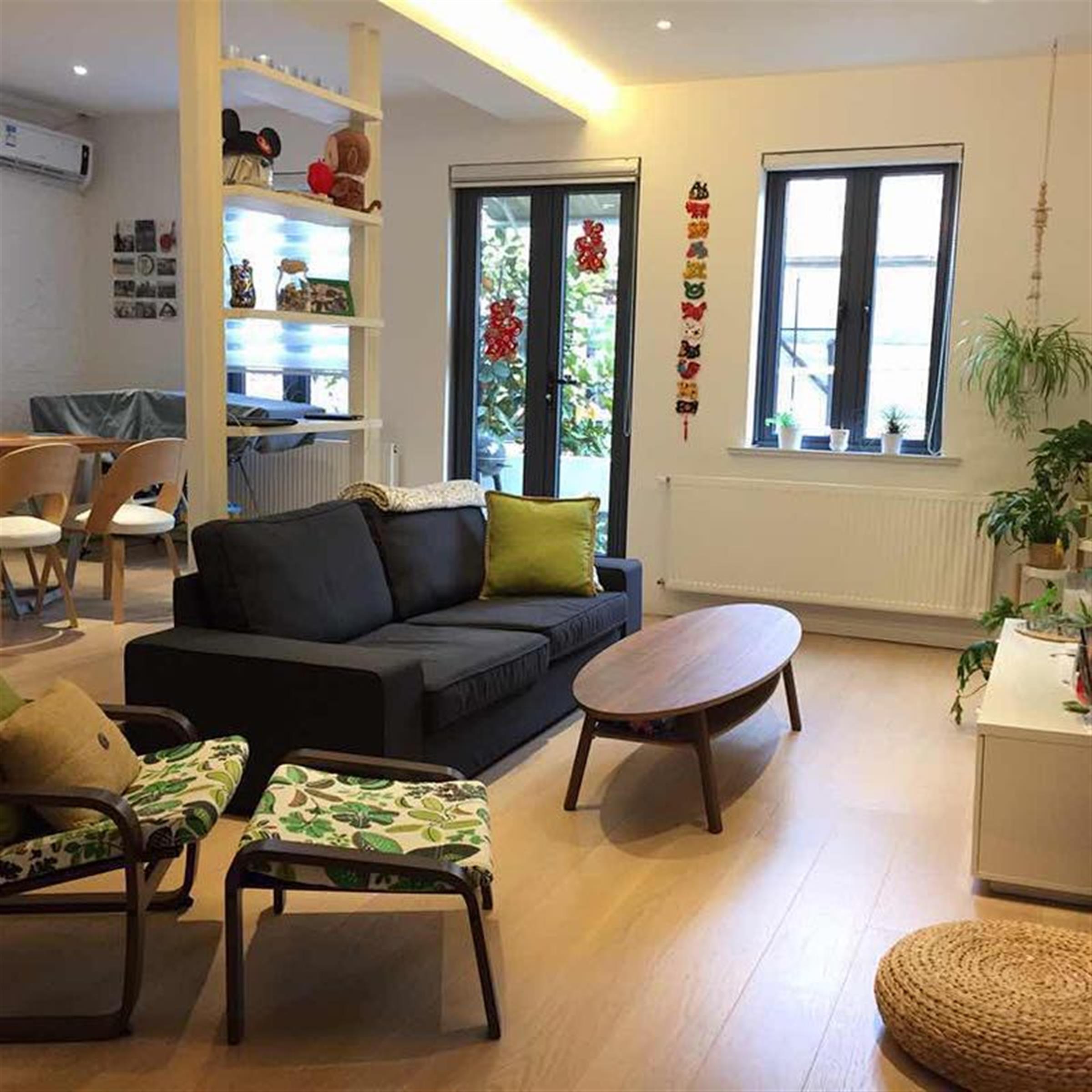 Comfortable living room Bright Western-Style Spacious Lane House Duplex for Rent in Quiet FFC Shanghai