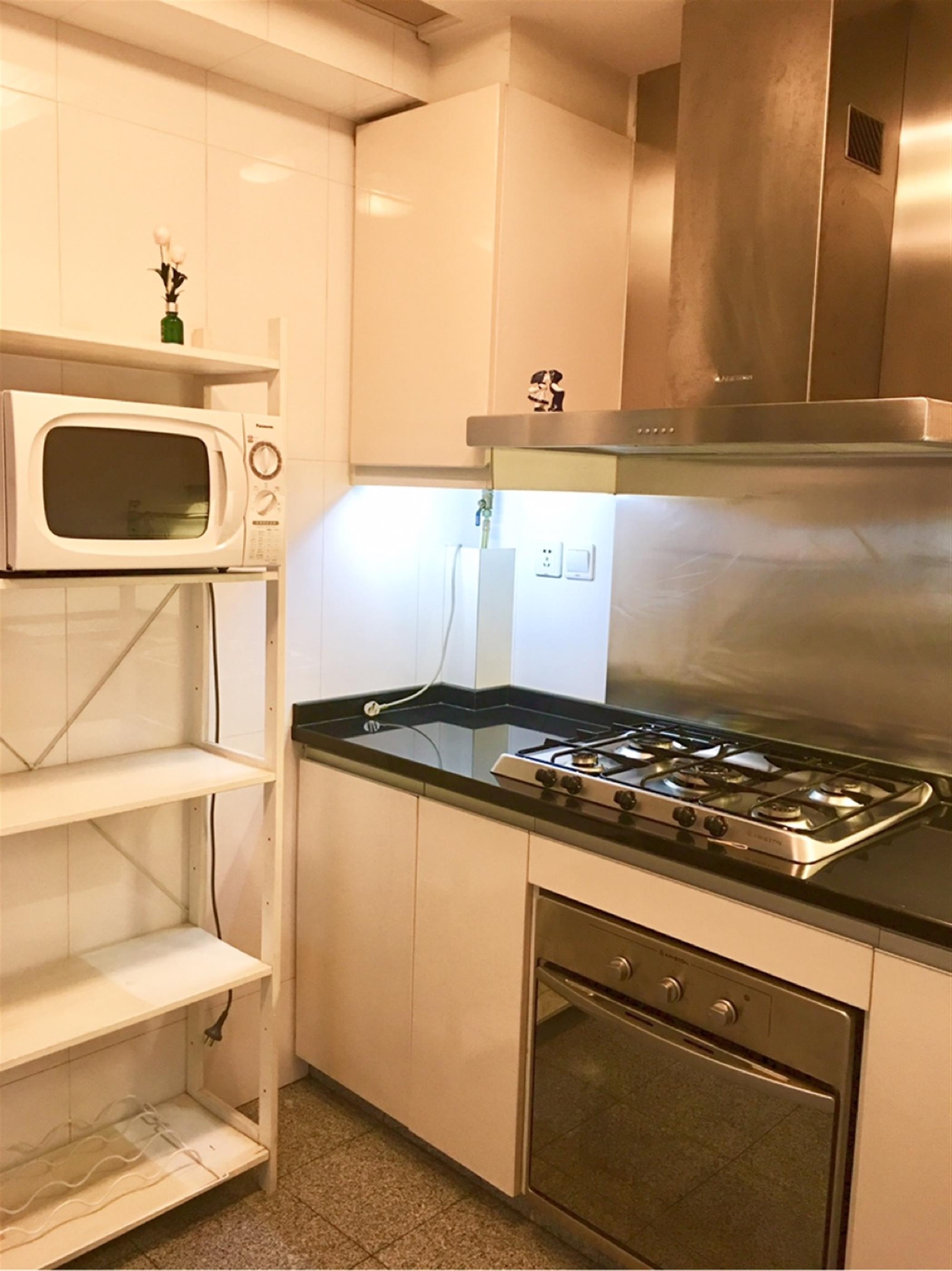 oven Large Comfortable 2BR One Park Ave Apt for Rent in Shanghai Jing’an Near LN 2/7