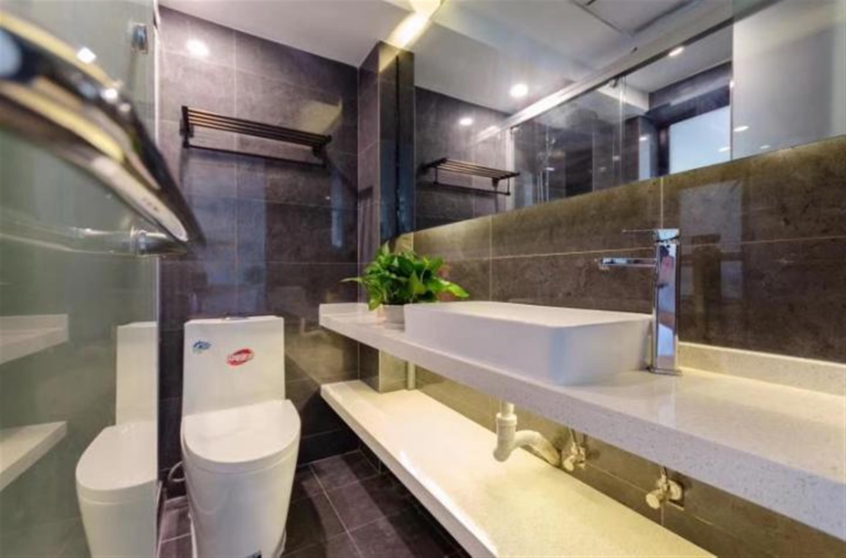 clean bathroom Renovated Bright Modern FFC 1BR Walk-up Apt nr LN1/10/12 for Rent in Shanghai