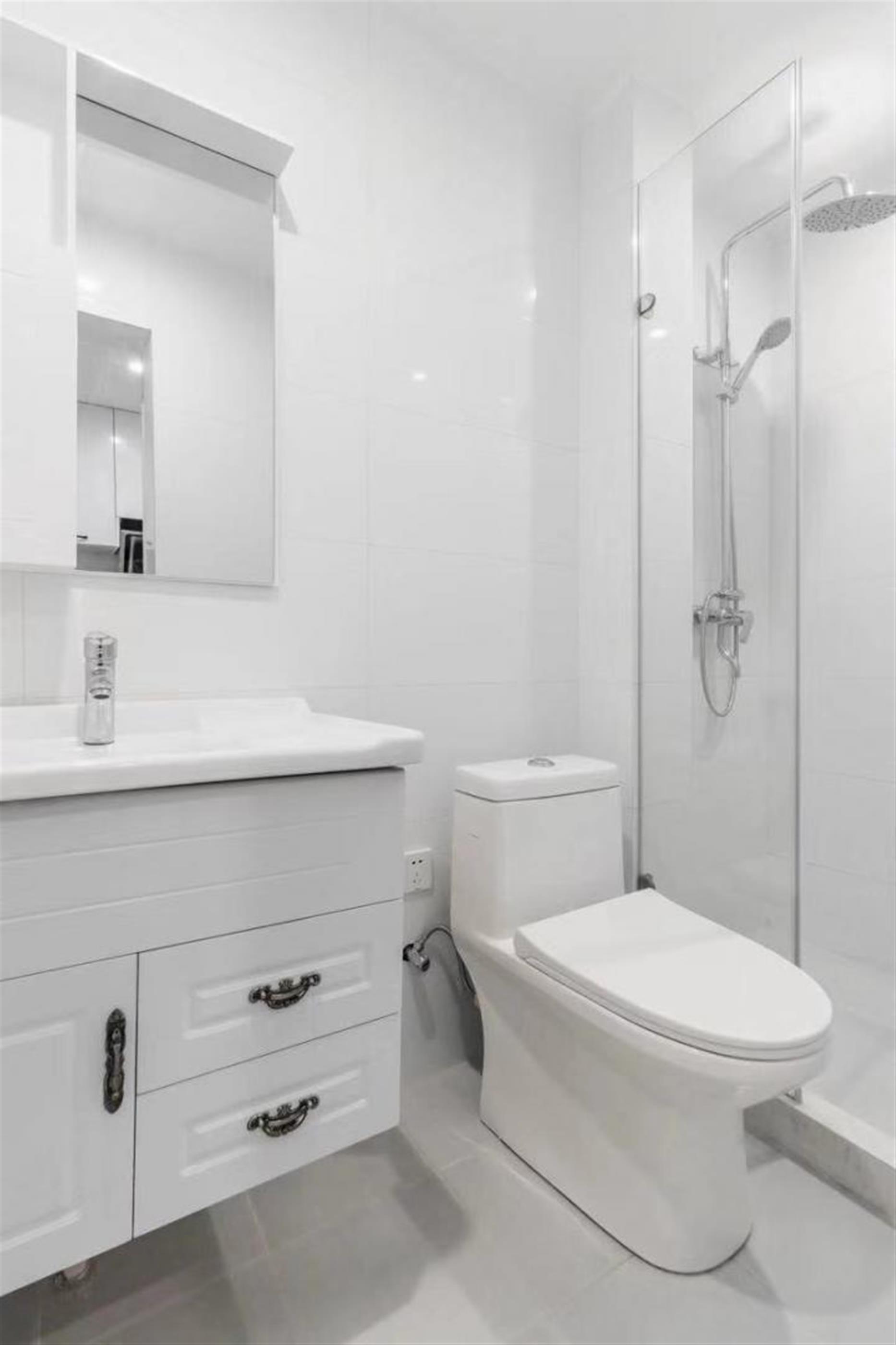 clean bathroom Renovated Bright Spacious 1BR Walk-up Apt Nr LN 3/4 for Rent in Shanghai