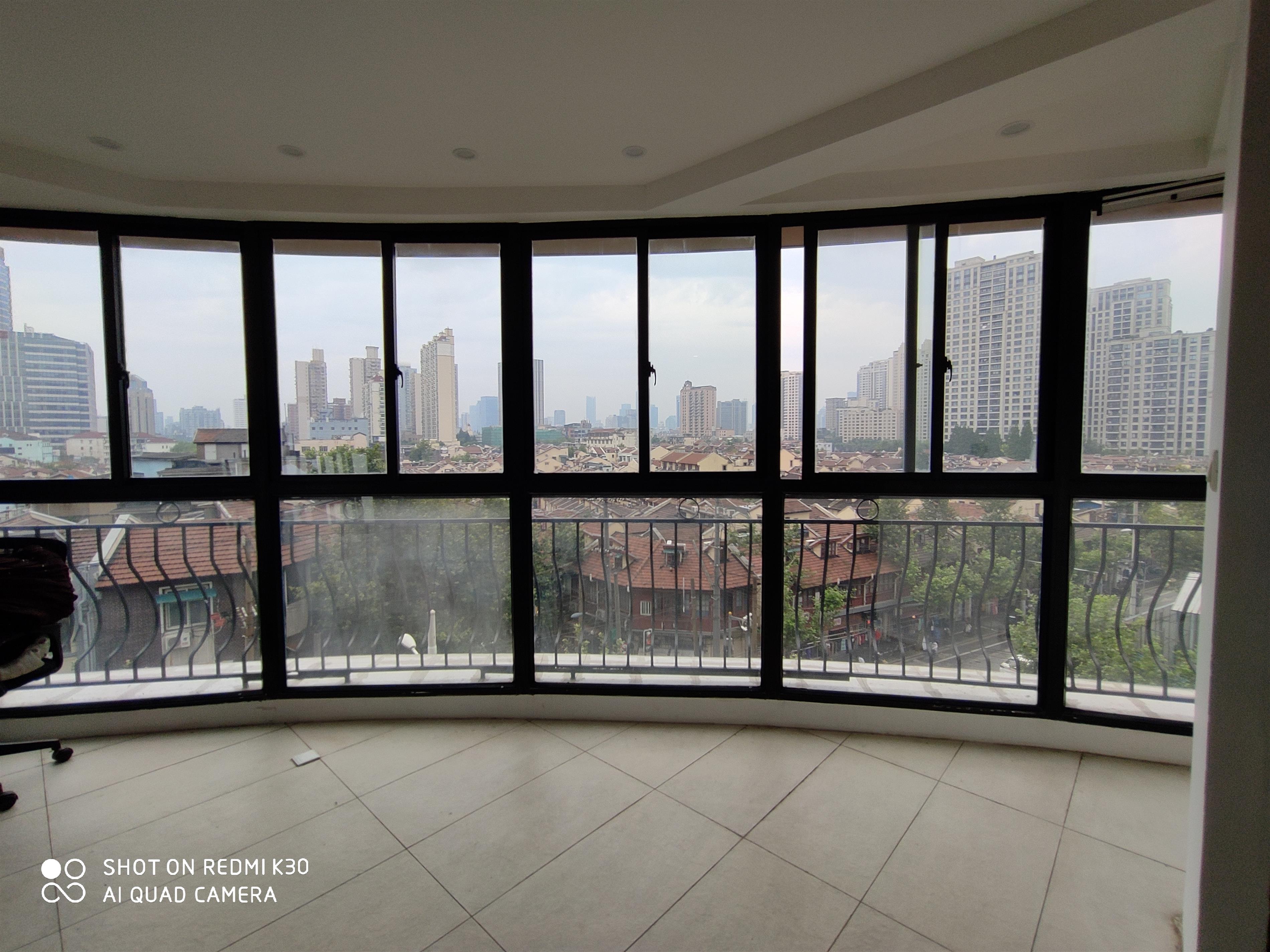 Large curved balcony Newly Renovated Spacious Convenient 3BR FFC Apartment nr LN 8/9/10/13 for Rent in Shanghai