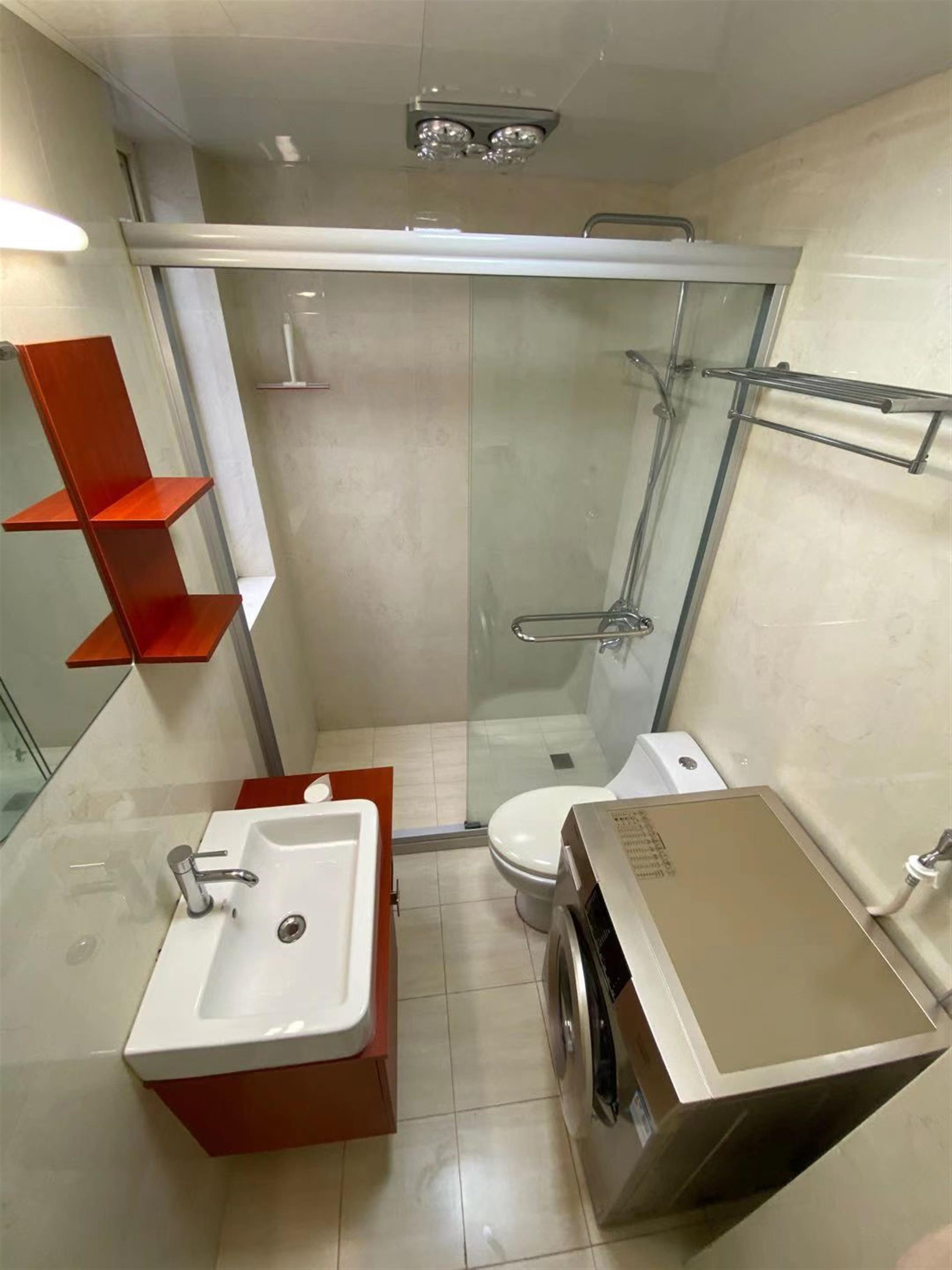 new bathroom Fantastic Location, Jing’an Duplex Apt w Terrace Nr LN 2/7/12/13 for Rent in Shanghai