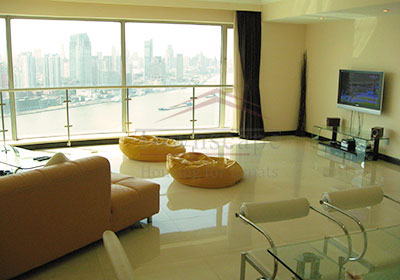 Living Room 4BR luxury apartment stunning Huangpu River view