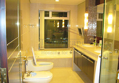 Bathroom 4BR luxury apartment stunning Huangpu River view