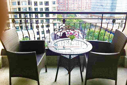 Balcony Luxurious 2BR apt with floor heating in The Palace