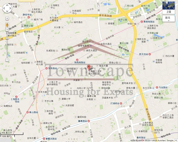 map Shanxi Road Big and Bright