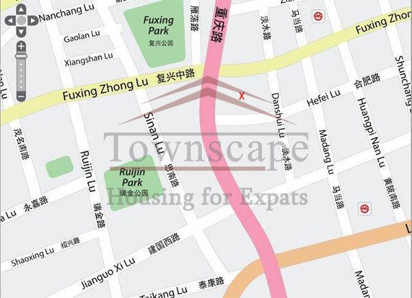 map French Concession with terrace south chongqing road