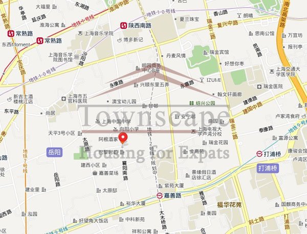 Map Lane house with terrace French Concession 3 BR