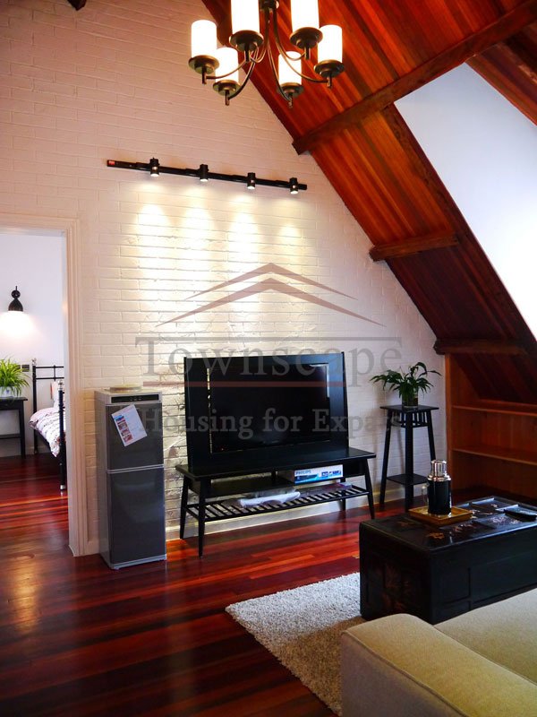 Livingroom French Concession terrace stylish beautiful apartment 2 br 2 bathroom