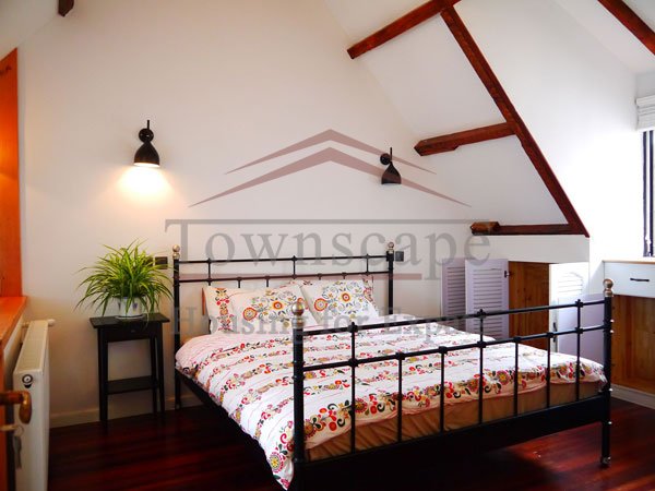 Bedroom French Concession terrace stylish beautiful apartment 2 br 2 bathroom