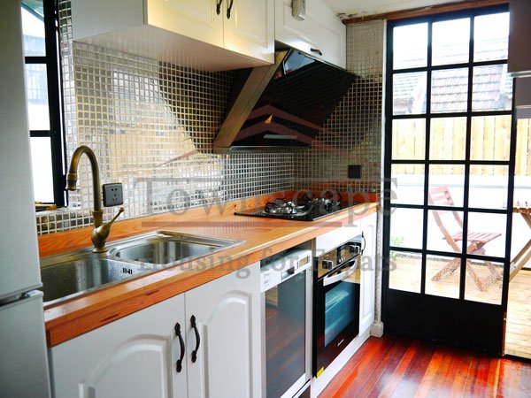 Kitchen French Concession terrace stylish beautiful apartment 2 br 2 bathroom