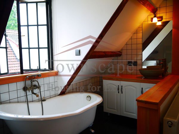 Bathroom French Concession terrace stylish beautiful apartment 2 br 2 bathroom