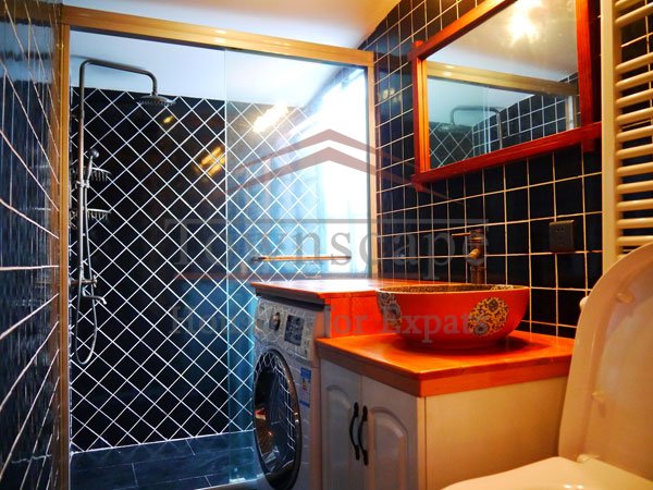 Bathroom French Concession terrace stylish beautiful apartment 2 br 2 bathroom