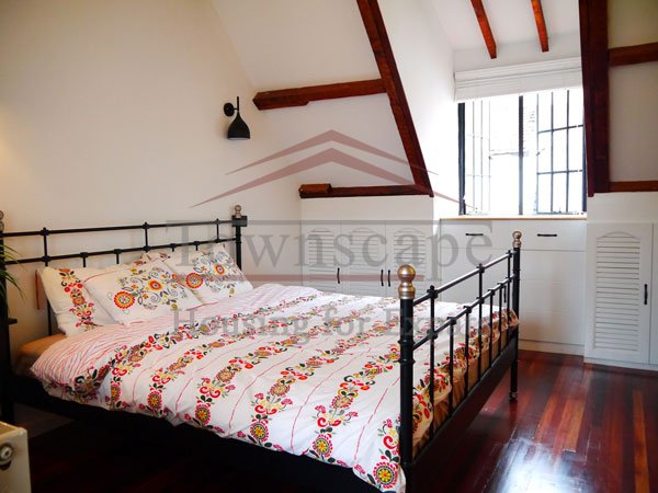 bedroom French Concession terrace stylish beautiful apartment 2 br 2 bathroom