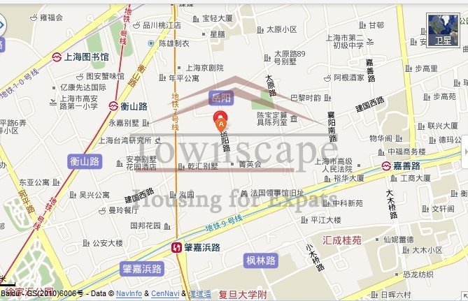 Map French Concession lane house with terrace