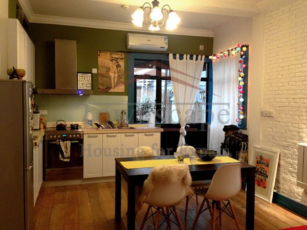 Kitchen French Concession lane house with terrace
