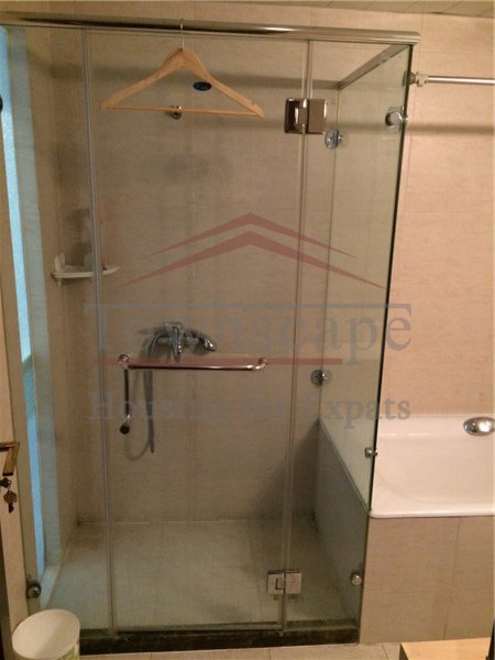 Bathroom Edifice apartment in Jingan area with balcony on Jiangsu road