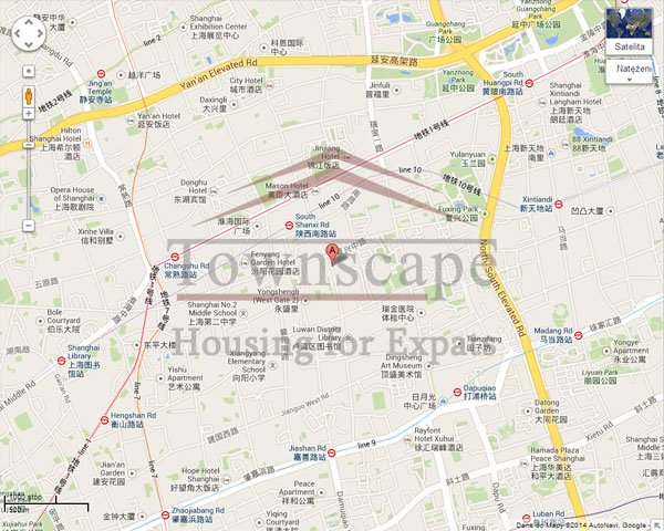 Map Shan xi road old apartment French Concession