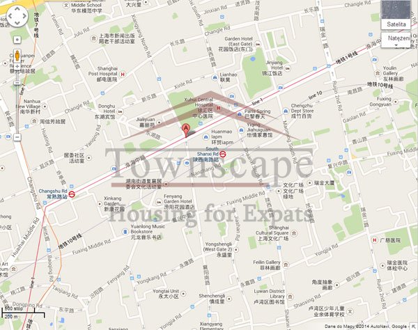 Map Huaihai Middle road in the heart of French Concession