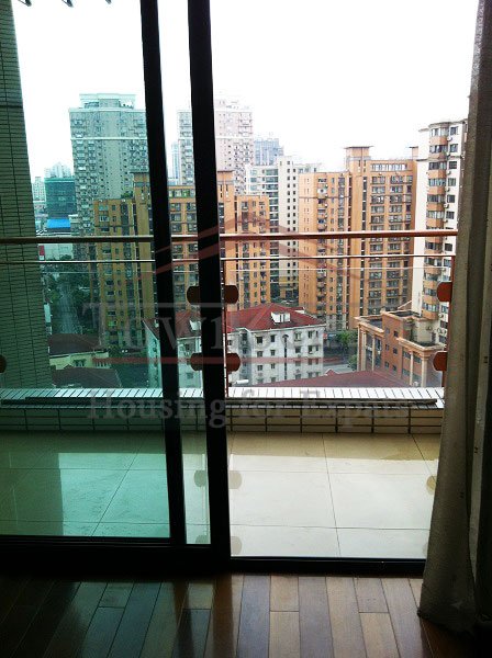 balcony Oriental Manhattan Xuhui Apartment for Rent