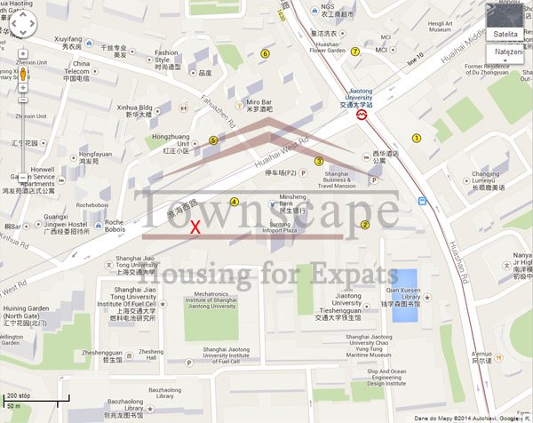 map Apartment near jiaotong university Huaihai west road