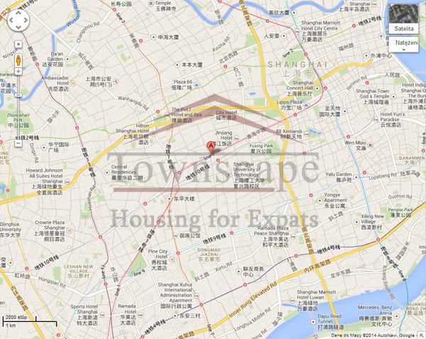 Map 3 level Beautiful Villa on Huaihai Middle road in French Concession with roof terrace