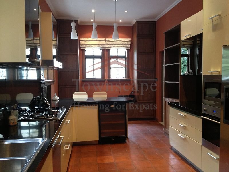 Kitchen 3 level Beautiful Villa on Huaihai Middle road in French Concession with roof terrace