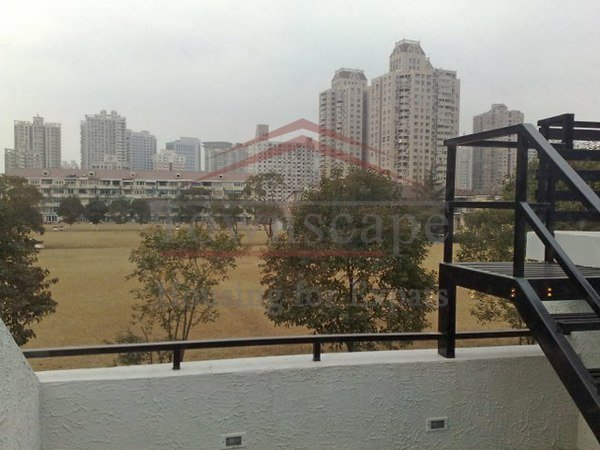 open view from the terrace artdeco lanehouse with double terraces near Jing