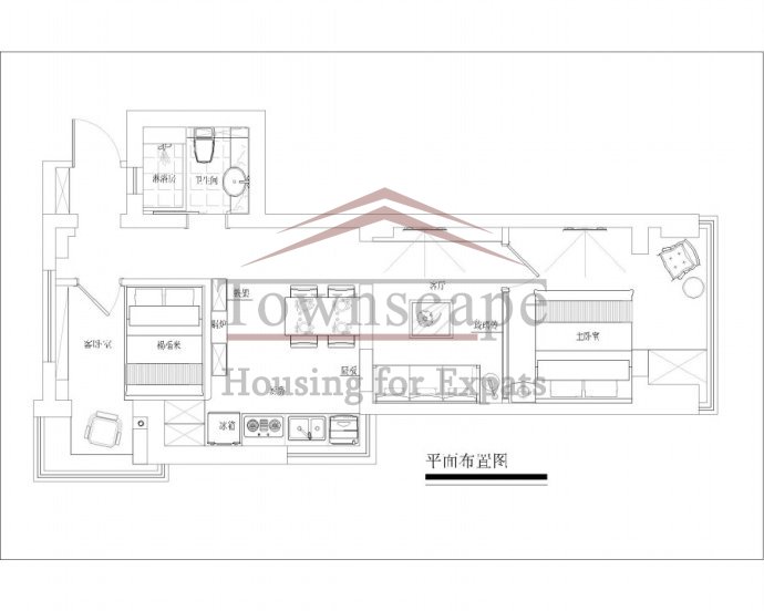 middle fuxing road for rent Floor heated old apartment in former french concession