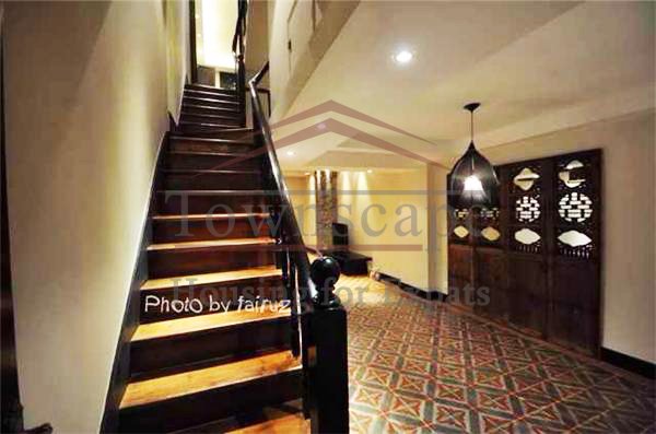 french concession for rent 3 level Lane house with terrace on Huaihai road in french concession