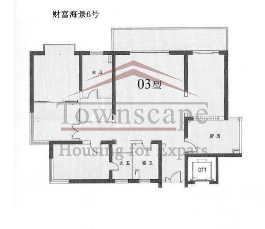 shanghai rent High floor Fortune residences apartment for rent