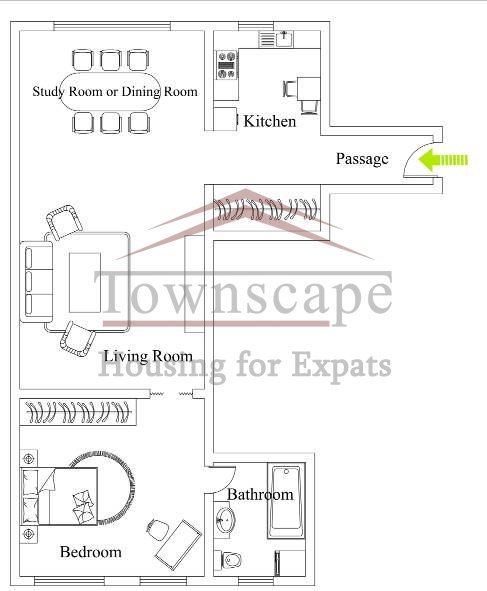 french concession for rent Renovated old apartment for rent on South Shanxi road