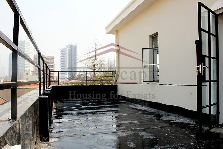 french concession shanghai for rent Old apartment with terrace for rent in french concession close to Middle Huaihai road