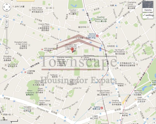 shanghia rent Renovated 3 BR apartment at high floor for rent near Jiao Tong university