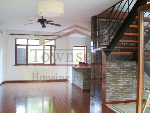 french concession rent 2 Level wall heated lane house with terrace in French concession
