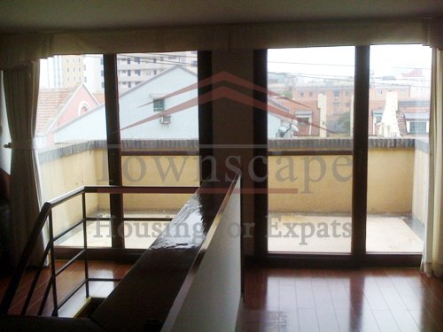 shanghai villas 2 Level wall heated lane house with terrace in French concession
