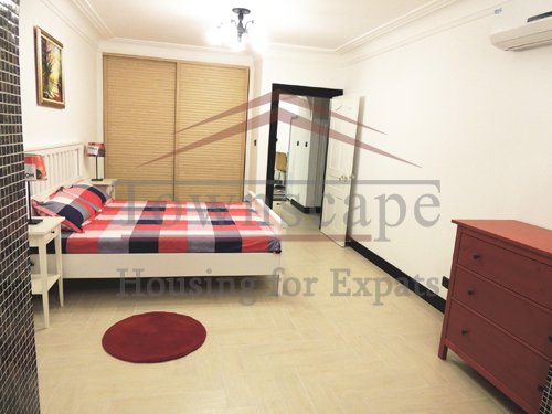 former french concession rent Floor heated with nice view spacious apartment for rent in the middle of french concession