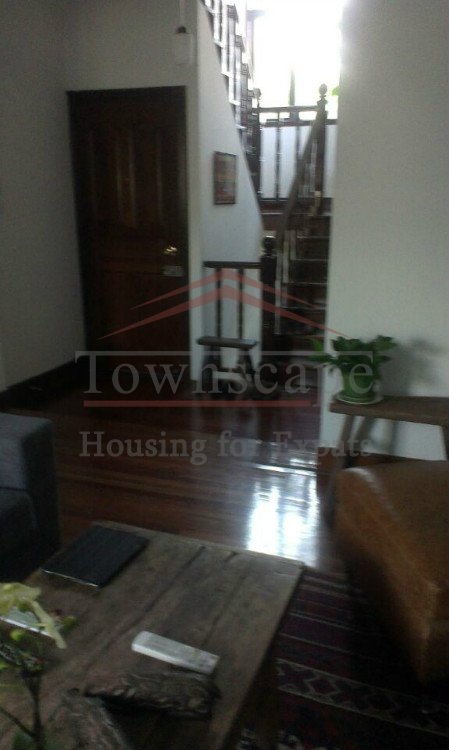 shanghai apartment rent Lane house with terrace perfectly located on Middle Huaihai Road