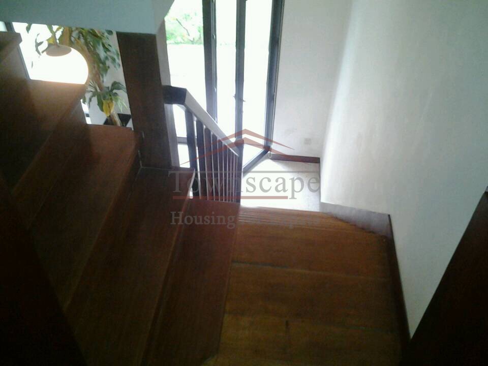 duplex apartment rent 2 Level lane house with terrace and wall heating on changshu road rent in Shanghai
