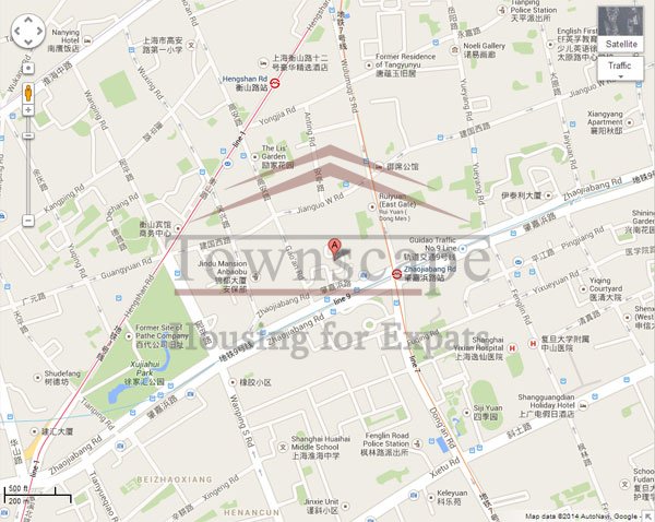 jingfuyuan xujiahui for rent shanghai Renovated apartment with terrace near Jiaotong University