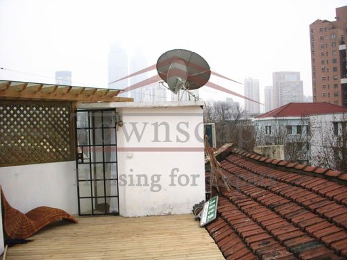 apartment with terrace rentals 2 Level lane house with roof terrace in center of Shanghai