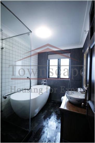 two floor old lane house rent in shanghai 2 level lane house with terrace and wall heating in center of Shanghai