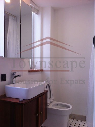 apartments on yanan road rent in shanghai 1 BR studio with terrace for rent on Yananzhong road in french concession