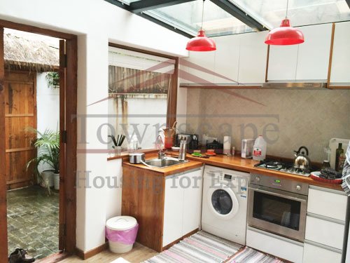 apartment for rent with open kitchen Apartment with terrace and wall heating for rent near Middle huaihai road