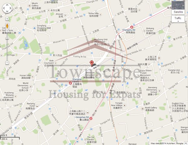apartment for rent in french concesion Old renovated apartment with balcony on Middle Huaihai road