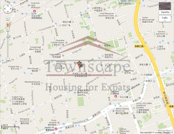 house rent shanghai,french concessino 2 floor big lane house with terrace and floor heating